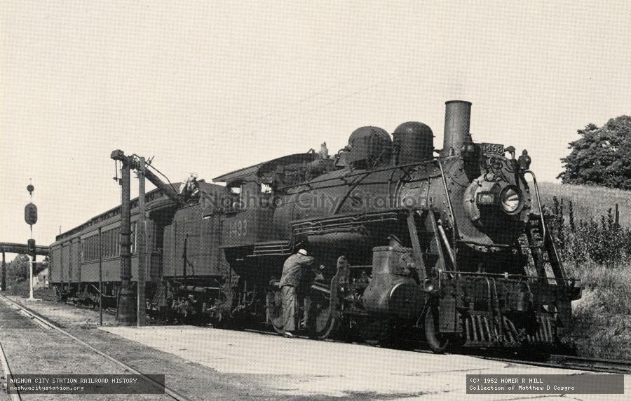 Postcard: Boston & Maine Railroad #1493 at Claremont Junction